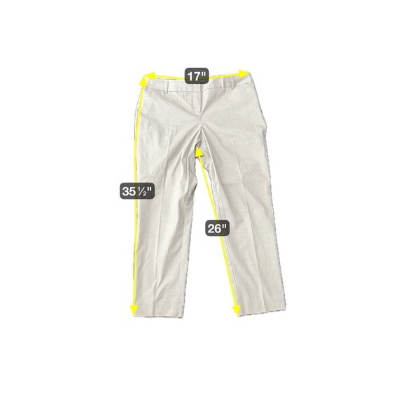 Van Heusen Flat Front Stretch Extensible Ankle Pants Beige Sz 12 Career Neutral - Picture 7 of 10